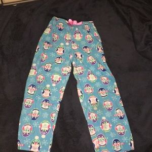 Christmas penguin pajama pants